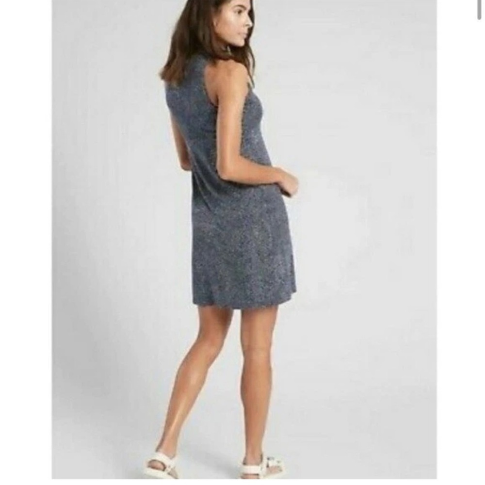 Athleta Santorini Navy and White Textured Casual Dress Size Small EUC - Picture 2 of 9
